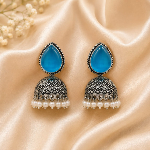 Blue Drop Pearl Jhumka
