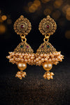 Gold Plated Royal Princess Jhumka Earrings for Women & Girls