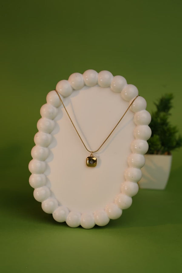 Golden Square Starburst Pendant