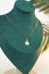 Minimal pearl gold pendant