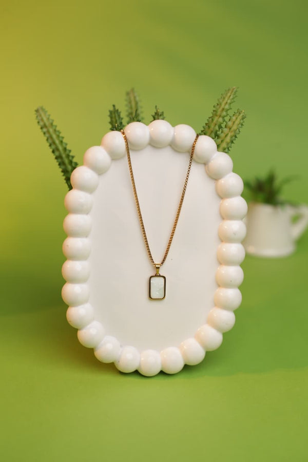Elegant White Stone Pendant