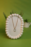 Elegant White Stone Pendant