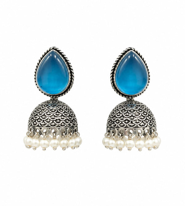 Blue Drop Pearl Jhumka