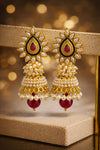 Classic Rajasthani Style Pearl Jhumka Earrings