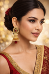 Classic Rajasthani Style Pearl Jhumka Earrings