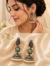 Green Stone Parrot Jhumki