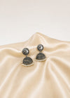 Pearl Blossom Oxidised Jhumka