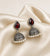 Royal Ruby Oxidised Jhumki