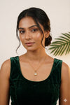 Minimal pearl gold pendant