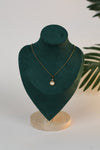 Minimal pearl gold pendant