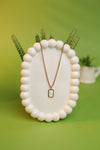 Elegant White Stone Pendant