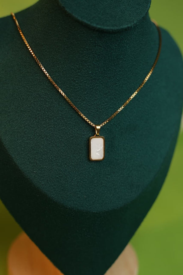 Elegant White Stone Pendant