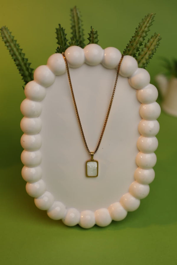 Elegant White Stone Pendant