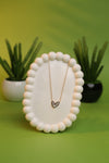 Minimal White Heart Necklace