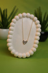 Minimal White Heart Necklace