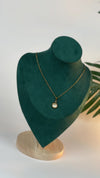 Minimal pearl gold pendant